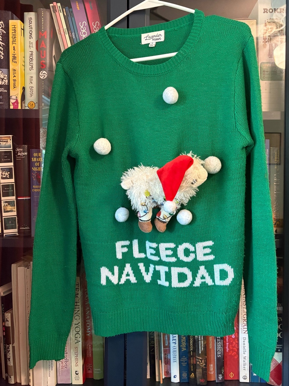 Lavender Moon Green "Fleece Navidad" Christmas Sweater